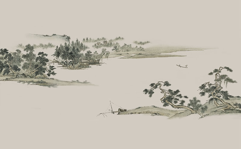 背景墙新中式复古