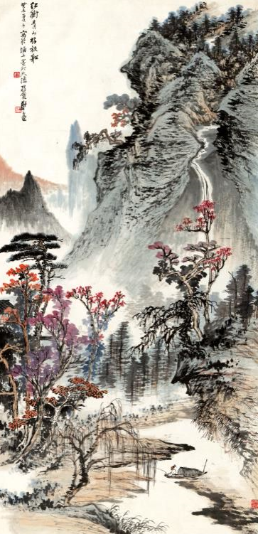 郑昶《山水轴》国