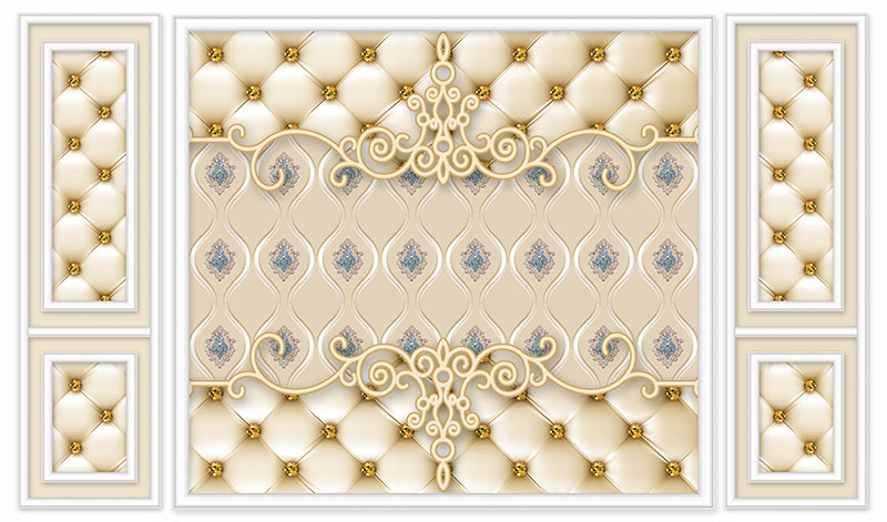 现代简约背景墙五