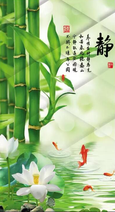 3D意境水中荷花