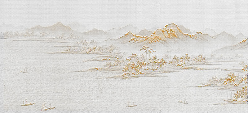 背景墙新中式抽象