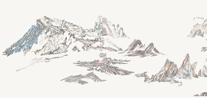 背景墙新中式抽象