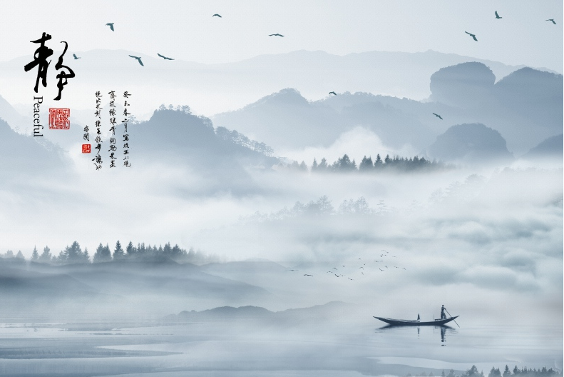 新中式意境山水静