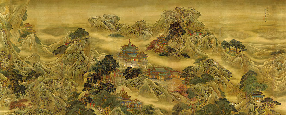 新中式背景墙阁楼