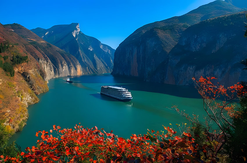 风景山水背景墙长