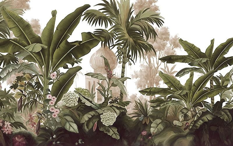 背景墙热带雨林植