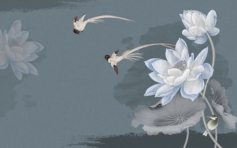 背景墙新中式花鸟