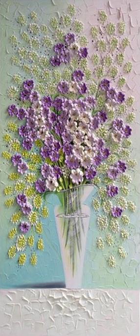 珠宝花，油画花，