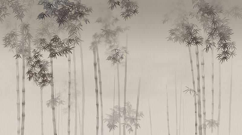 新中式背景墙竹林