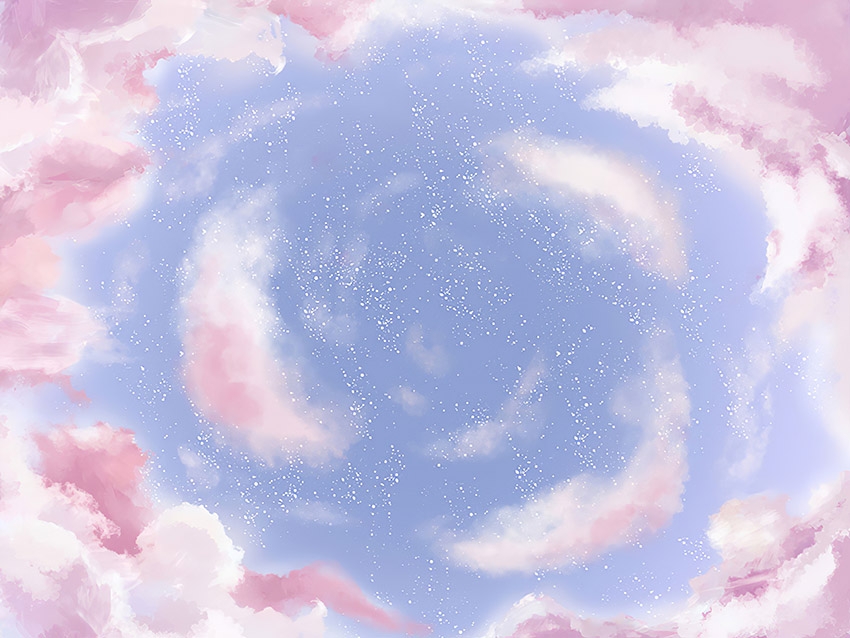 粉色云朵吊顶天空