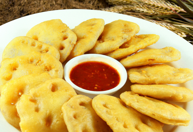 中式炸藕夹餐饮图