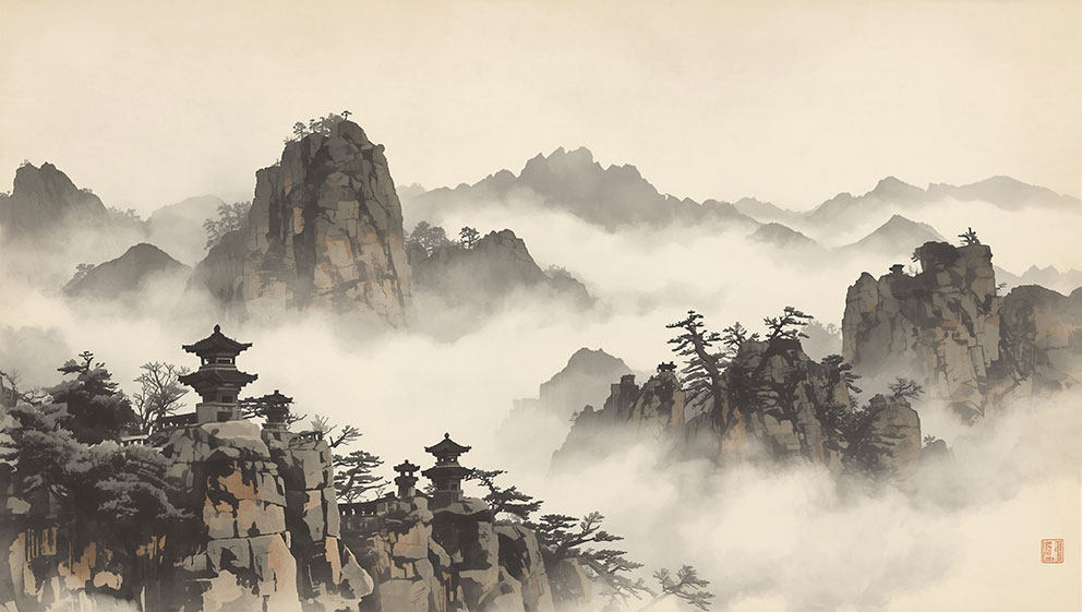 新中式背景墙复古