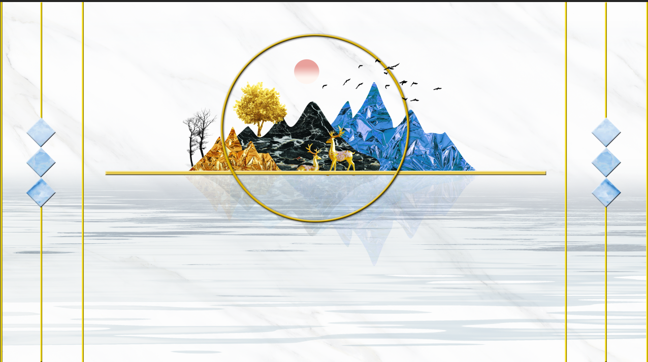 现代简约格栅大理