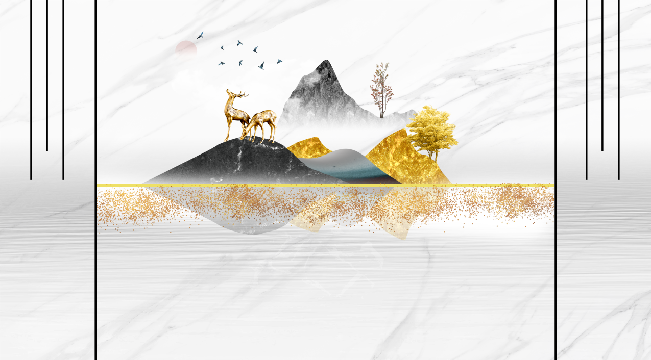 现代简约格栅大理