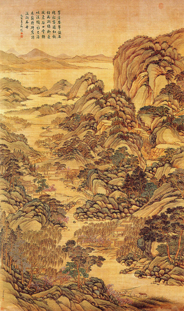 古代山水画图片_