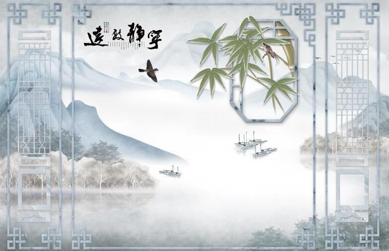 新中式方框宁静致