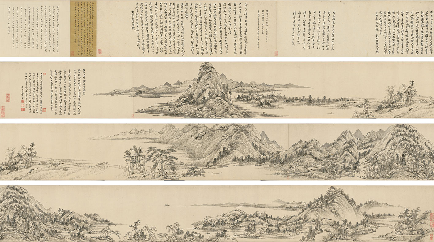 新中式山水背景墙