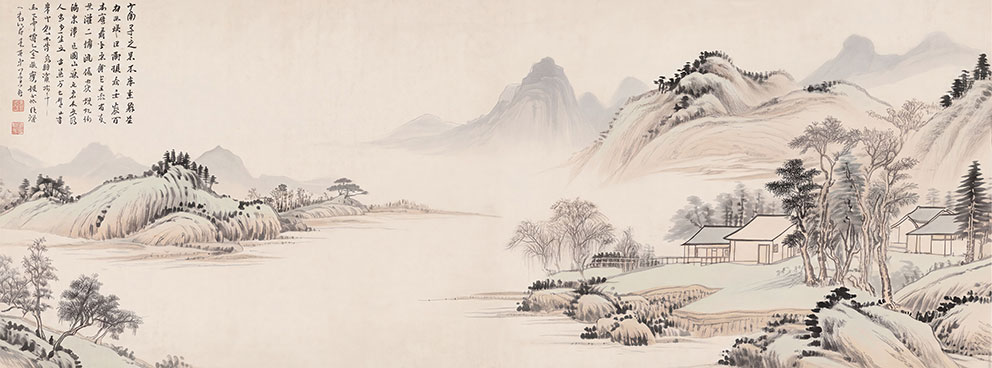 新中式山水背景墙