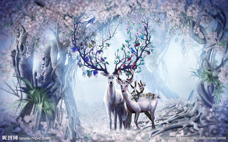 G北欧怀旧麋鹿电