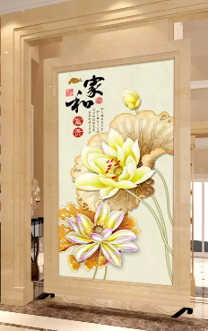 家和富贵彩雕荷花