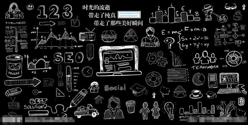 黑板粉笔涂鸦奶茶
