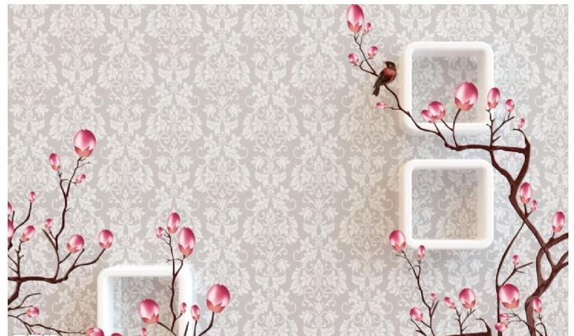 花鸟图,花纹,方