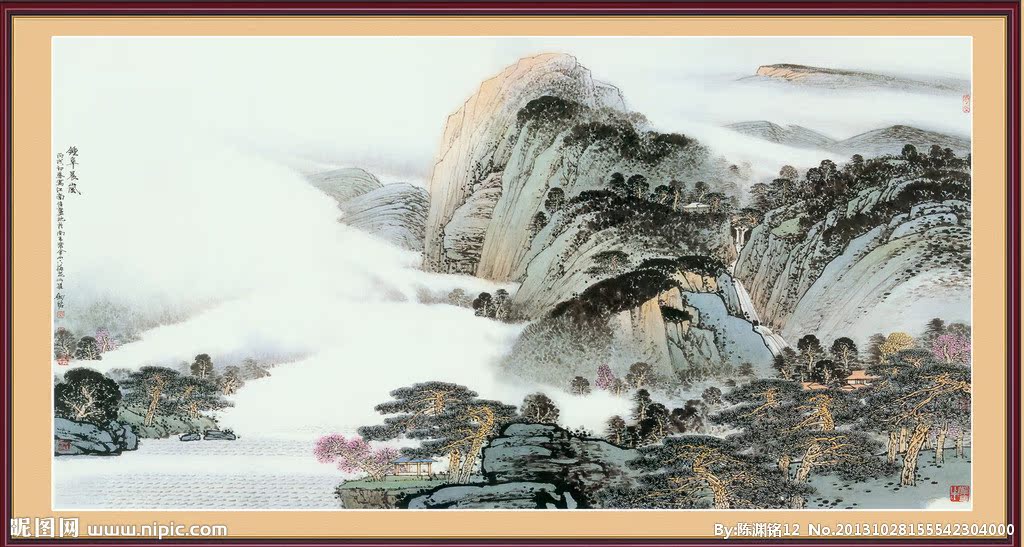 G国画背景墙国画