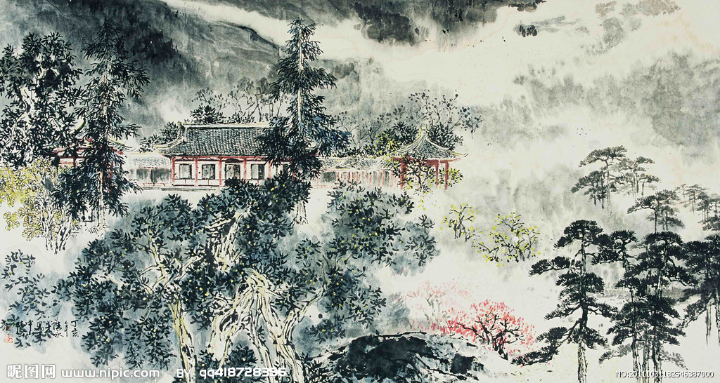 G水墨江南背景墙