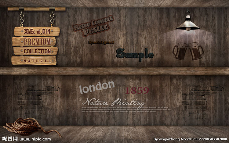 复古木板咖啡店怀