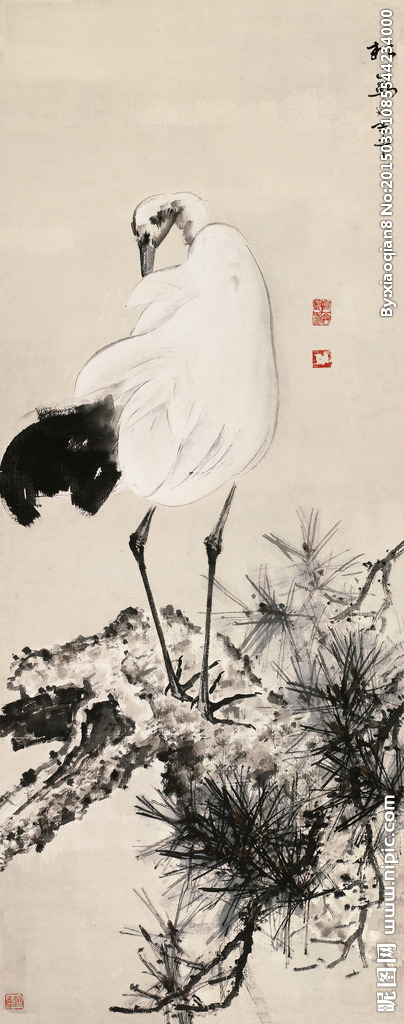 G国画飞鹤图背景