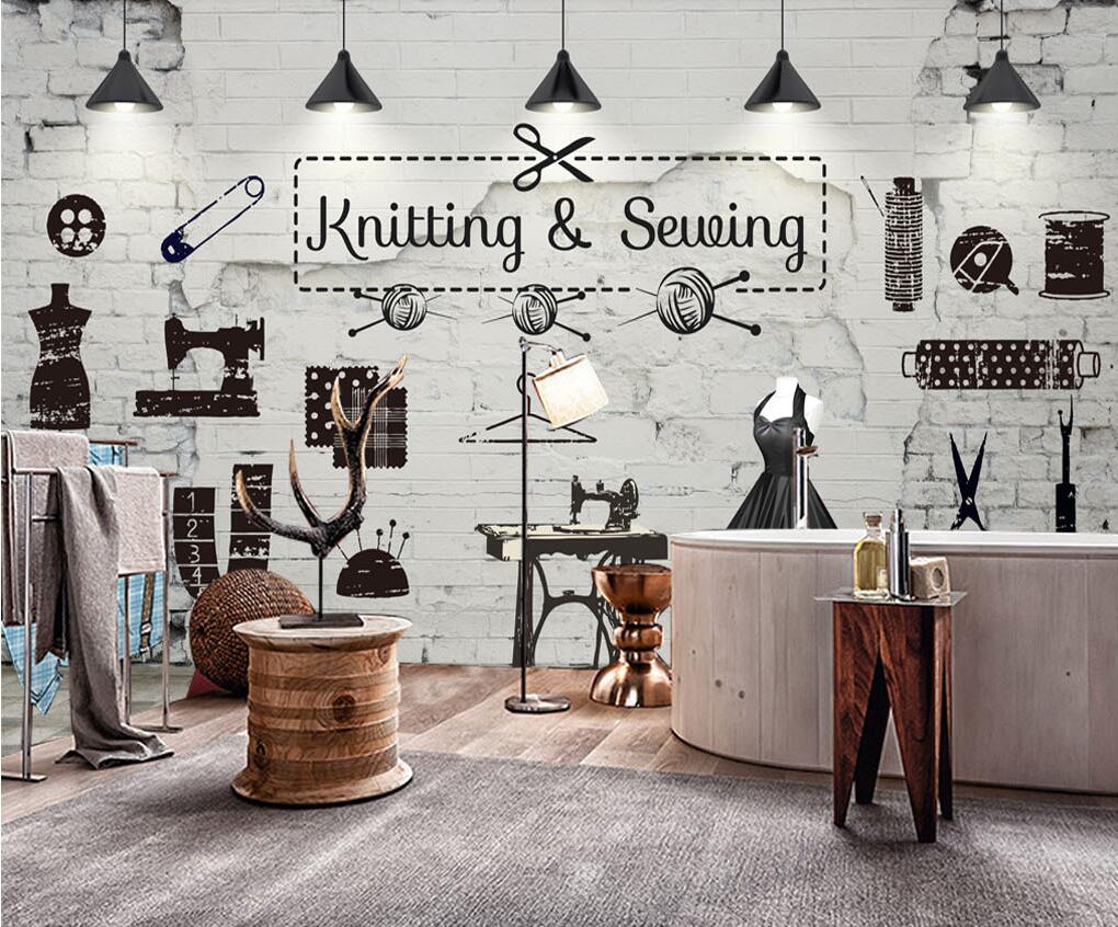 复古砖墙服装店形