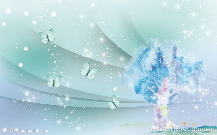 G水彩树唯美立体