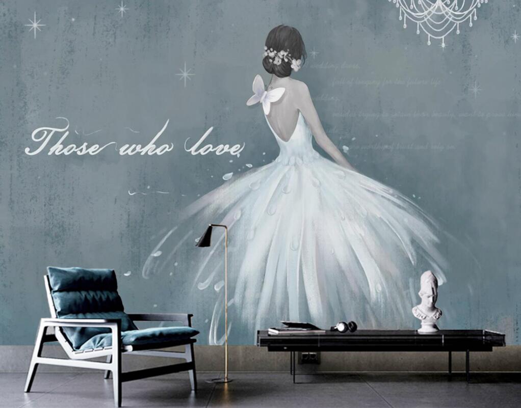 复古背影婚纱服装