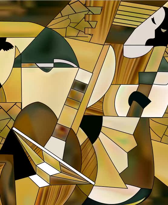 抽象派背景墙抽象