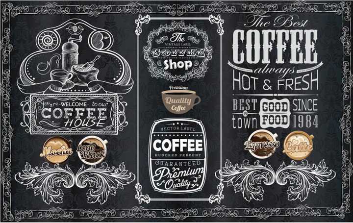 复古怀旧手绘黑板