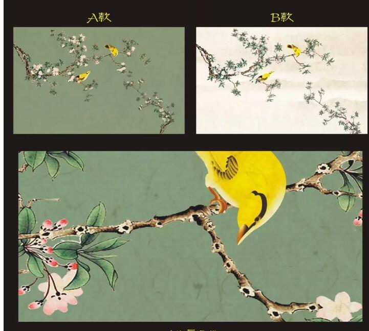 新中式电视背景墙