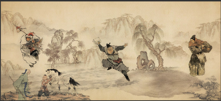 水浒人物复古餐饮