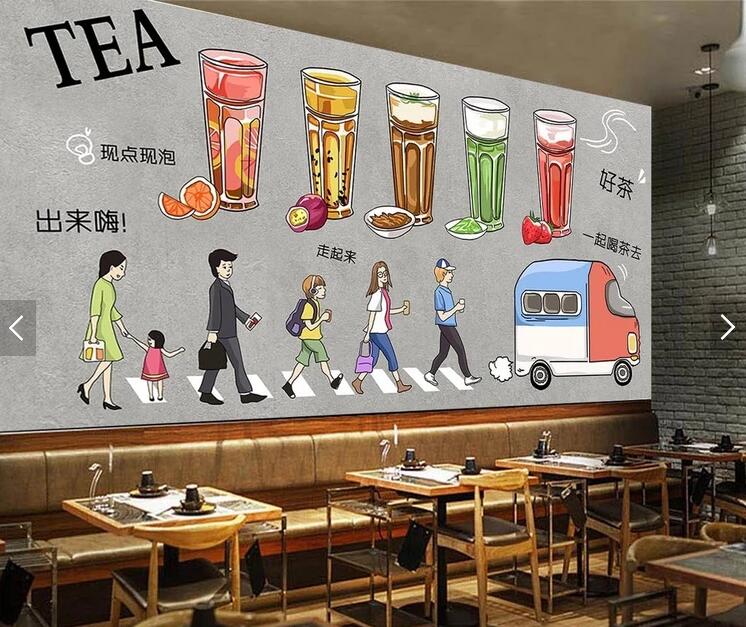 欧美手绘下午茶冷