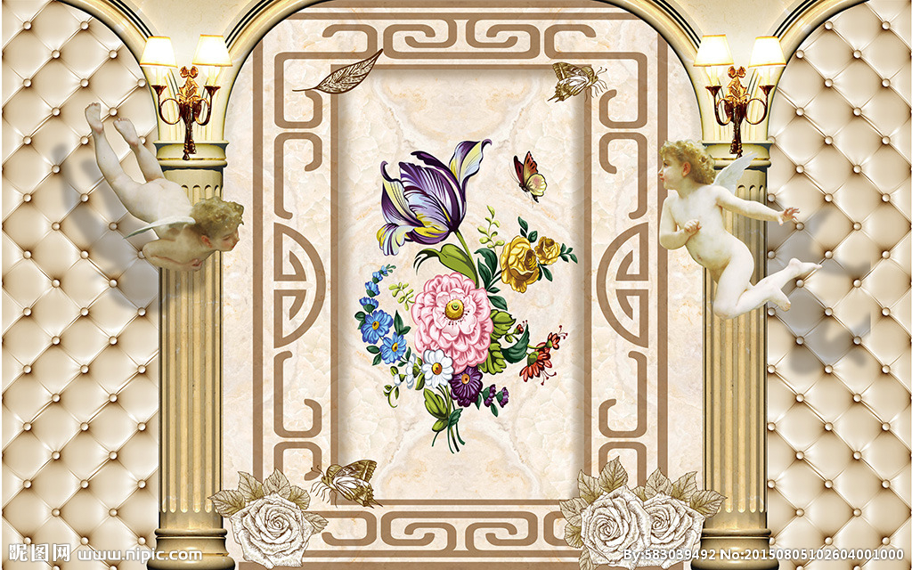 G罗马柱子欧式背