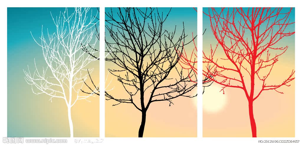 G树无框画背景墙