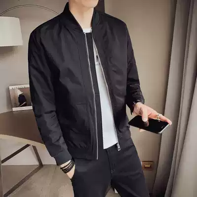 Baseball collar jacket men's Korean version of the trend slim and wild 2021 spring and autumn new men's pilot casual jacket men