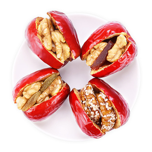 9.9元包邮  伊乐滋 红枣夹山楂夹核桃仁500g