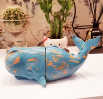 Whale Pendulum Smears Sperm Whale Bookshelves Book Hanging Book Clip Resin Making Old Retro Home Decoration Creative Gifts