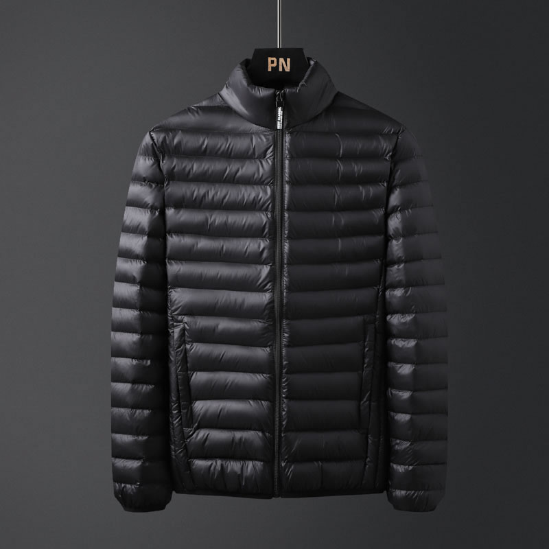 Cotton clothes Men's thin style Autumn Winter Tide Cards Light Thin Short And Down Cotton Clothing Winter Teenagers Two-Stand Slim Cotton Padded Jacket Jacket