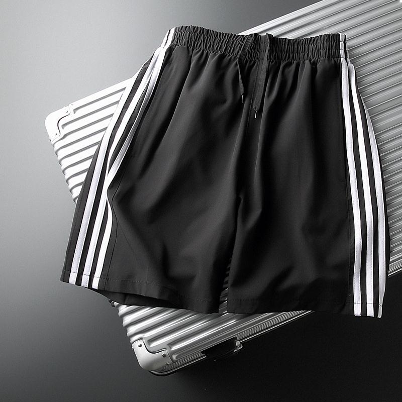 Three-Stripe Shorts for Men, Trendy Loose Casual Thin Running Shorts, Summer Sports Quick-Dry 5-Point Shorts