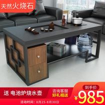 Reception Stone Kung Fu tea table Simple reception area Tea table Fire tea table Office tea table Automatic water supply