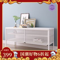 Nordic home simple Net red TV cabinet living room Small House steel homestay creative industrial wind locker iron art