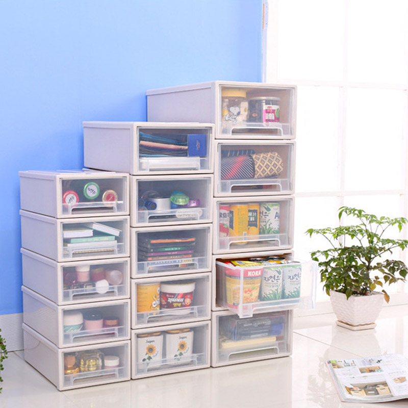 Large number of multilayer plastic finishing cabinet drawer-type clothes food containing box transparent waterproof and moisture-proof storage box-Taobao