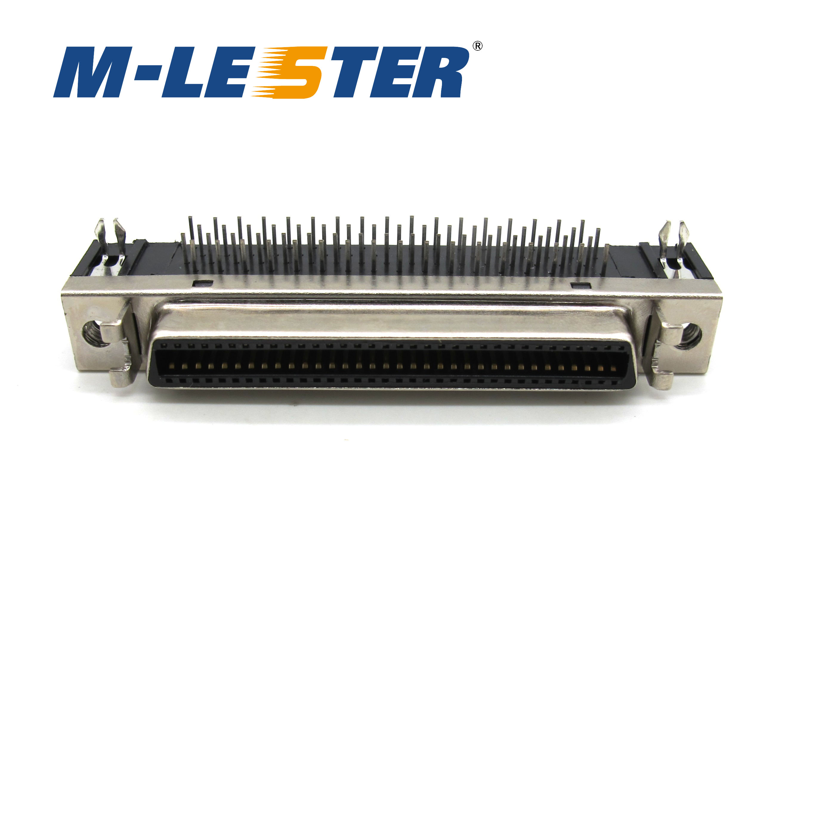 Menleast SCSI 68PIN 90-degree plug-in board CN type 68-core curved socket socket welding plate connector