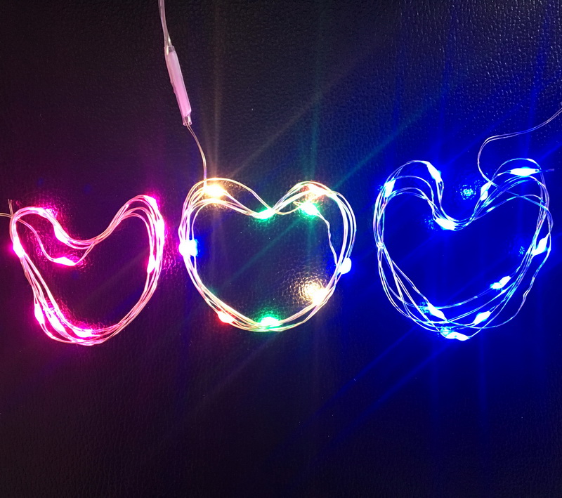 Creative romantic light string LED light Gift gift box decorative light Girl heart warm light Small color light Festival decorative light